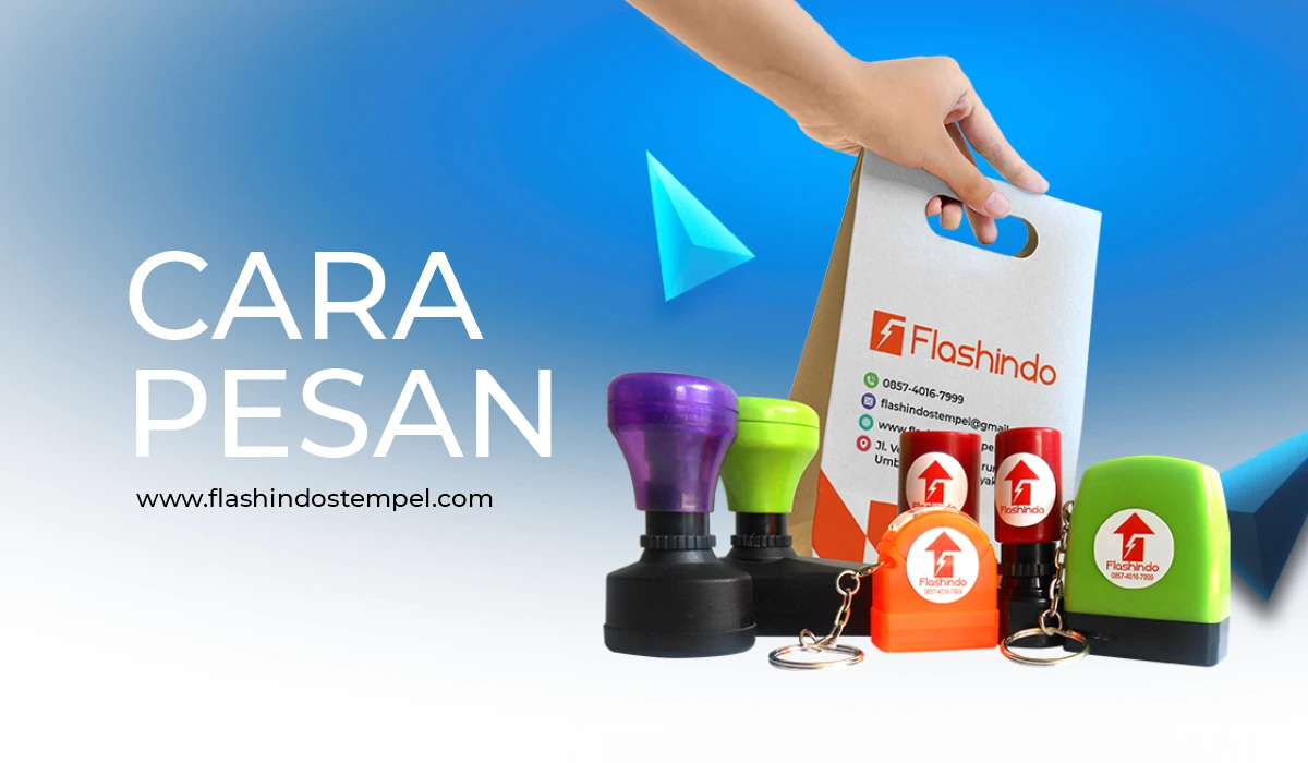 cara pemesanan stempel warna di flashindo mandiri sejahtera